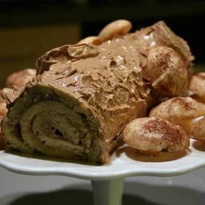 Bûche de Noël à la farine de chataigne