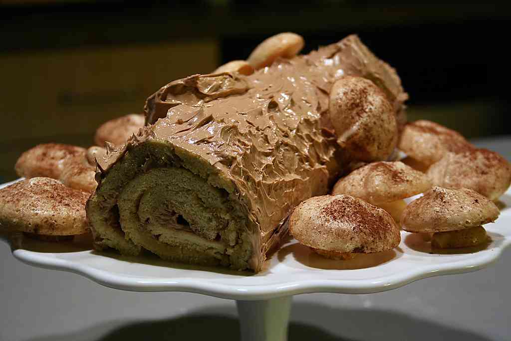 Bûche de Noël à la farine de chataigne