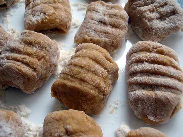 Gnocchis à la farine de chataigne