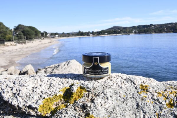 moutarde-artisanale-aux châtaignes et fromage corse