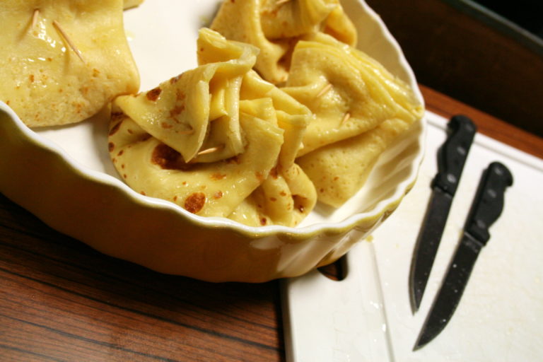 Aumonières au miel et pommes